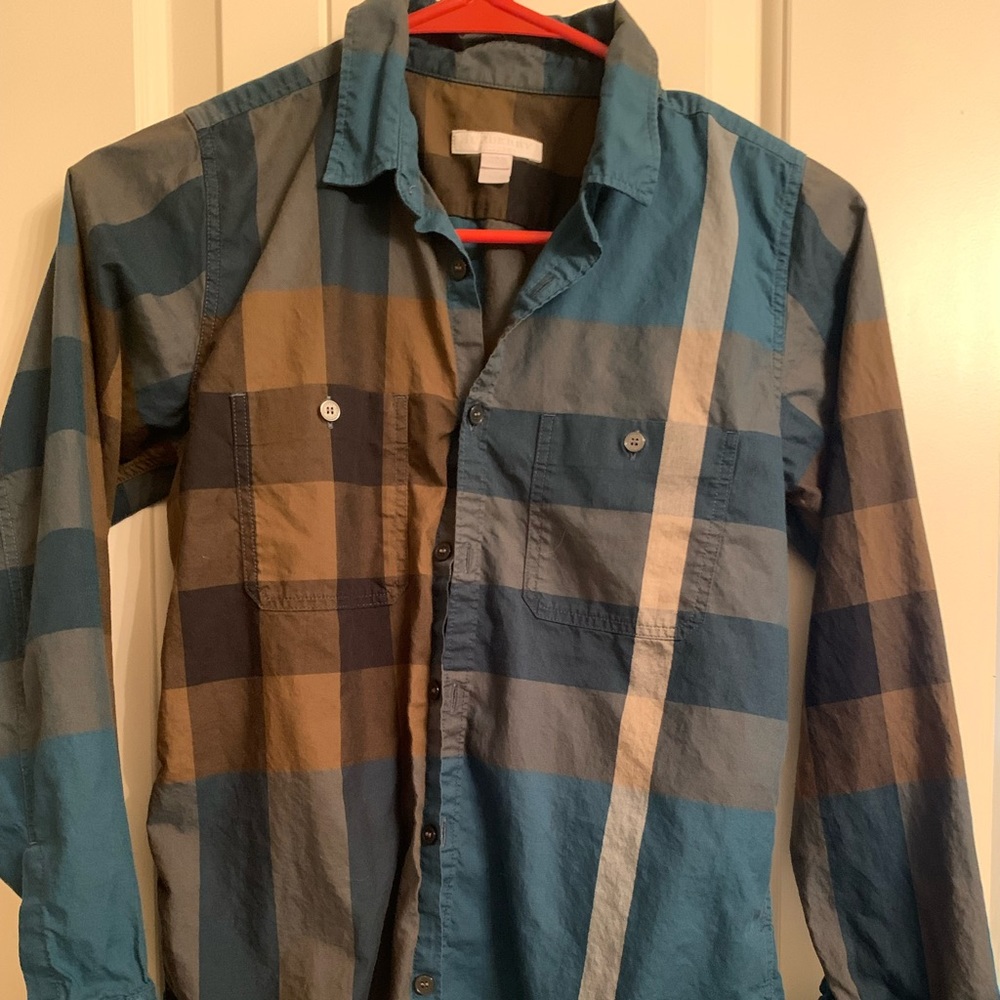 Burberry boys button down shirt